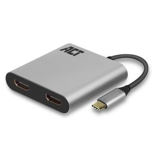 ACT USB-C naar HDMI Dual monitor MST female adapter 4K