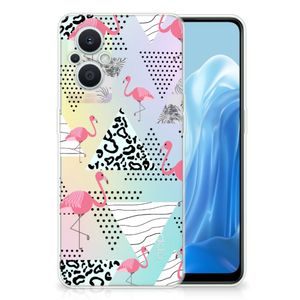 OPPO Reno8 Lite TPU Hoesje Flamingo Triangle