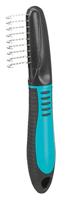 Trixie 24161 vachtontvilter, gebogen tanden, 18 cm, zwart, blauw