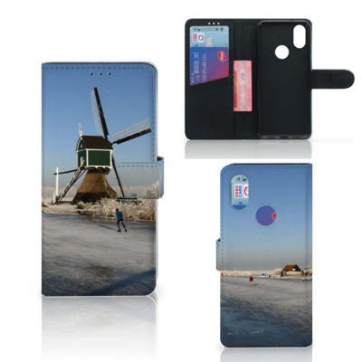 Xiaomi Mi A2 Flip Cover Schaatsers Xiaomi Mi A2 Flip Cover Schaatsers