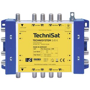 TechniSat Technisystem 5/8 K, Kaskade Satelliet multiswitch cascade Ingangen (satelliet): 5 (4 satelliet / 1 terrestrisch) Aantal gebruikers: 8