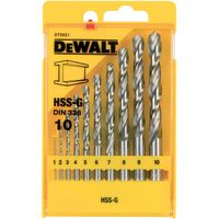 DEWALT 10-delige HSS-G DIN 338 Metaalboorcassette boorset - thumbnail