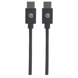 Manhattan USB-kabel USB 2.0 USB-C stekker 3.00 m Zwart 354882