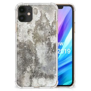 Apple iPhone 11 Anti-Shock Hoesje Beton Print