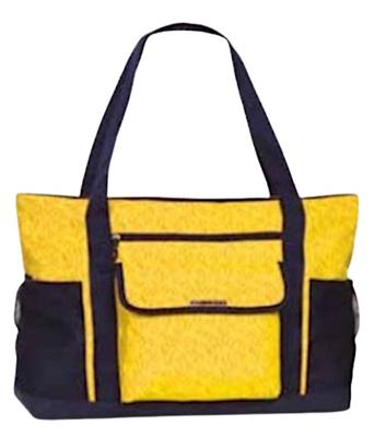 Fabrizio strandtas 53 x 38 cm polyester geel