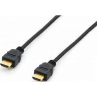 Equip 119372 HDMI-kabel HDMI Aansluitkabel HDMI-A-stekker 7.50 m Zwart Vergulde steekcontacten - thumbnail