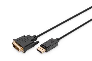 Digitus AK-340306-020-S DisplayPort-kabel DisplayPort / DVI Adapterkabel DisplayPort-stekker, DVI-D 24+1-polige stekker 2 m Zwart