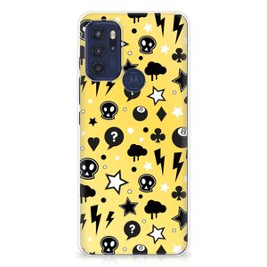 Silicone Back Case Motorola Moto G60s Punk Geel