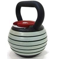 Focus Fitness Verstelbare kettlebell, wit/zwart/rood, 18 kg