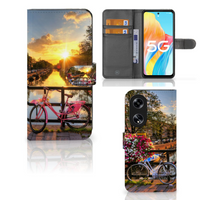 OPPO Reno8 T 5G Flip Cover Amsterdamse Grachten - thumbnail