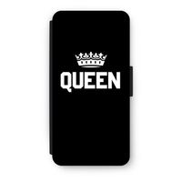 Queen zwart: iPhone 7 Flip Hoesje - thumbnail