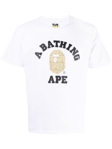 A BATHING APE® t-shirt en coton à patch logo - Blanc