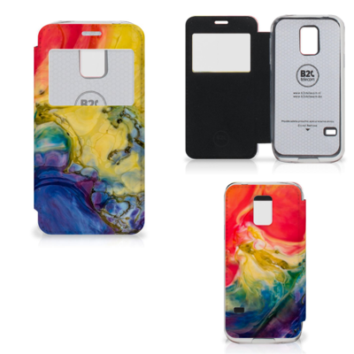 Hoesje Samsung Galaxy S5 Mini Watercolor Dark