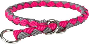 TRIXIE HALSBAND HOND CAVO HALF-SLIP FUCHSIA / GRAFIET GRIJS 39-45X1,2 CM