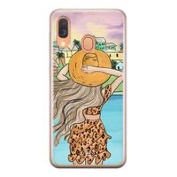 Samsung Galaxy A40 siliconen hoesje - Sunset girl