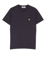 Stone Island Junior t-shirt à patch logo - Bleu - thumbnail