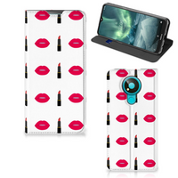 Nokia 3.4 Hoesje met Magneet Lipstick Kiss