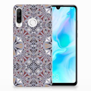 Huawei P30 Lite TPU Siliconen Hoesje Flower Tiles