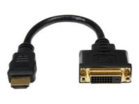 .com HDDVIMF8IN - Video adapter kabel - M/F - HDMI / DVI - HDMI (M) naar DVI-D (V) - 20.32 cm - beschermd