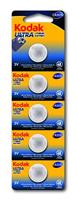 KODAK Blister Cinco pilas boton/Lithium Ultra 2032 perforado / 5 stuks