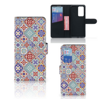 Huawei P40 Pro Bookcase Tiles Color - thumbnail