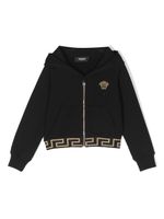 Versace Kids hoodie zippé à broderies Medusa - Noir