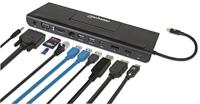 Manhattan Usb-C Dock/Hub With Card Reader And Mst, Ports (X9):, 153478