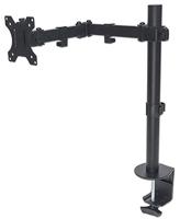 Manhattan 461542 tafelhouder met monitorarm voor monitor display dubbel 33,02-82,28 cm (13-32 inch) zwart