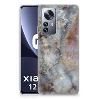 Xiaomi 12 Pro TPU Siliconen Hoesje Marmer Grijs