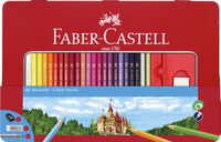 Faber Castell FC-115888 Kleurpotlood Faber-Castell Castle Zeskantig Metalen Etui 48 Stuks Met Accessoires - thumbnail