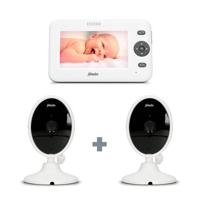 Alecto DVM-140 + DVM-140C babyfoon met 2 camera's en 4.3' kleurenscherm