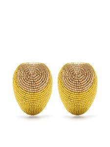 Susana Vega boucles d'oreille Maurita en plaqué or 24ct - Jaune