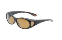 FitOfar overzetzonnebril bruin unisex met bruine lens Vz0002lb