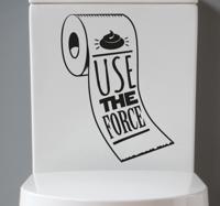 Badkamersticker WC papier Use The force - thumbnail