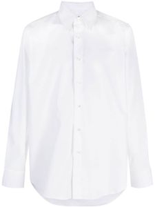 Canali chemise en coton à manches longues - Blanc