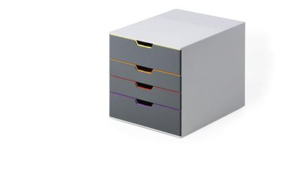 Durable VARICOLOR® 4 760427 Ladebox Grijs DIN A4, DIN C4, Folio, Letter Aantal lades: 4