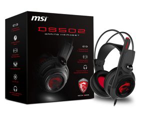 MSI DS502 GAMING HEADSET hoofdtelefoon/headset Bedraad Hoofdband Gamen Zwart, Rood