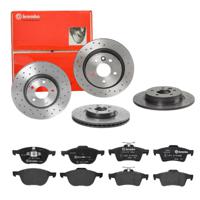 Remmenset, remschijf BREMBO, Remschijftype: Geperforeerd, Inbouwplaats: Achteras: , u.a. für Ford, Volvo - thumbnail