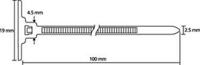 HellermannTyton 148-00001 T18RSA-PA66-NA-C1 Kabelbinder 100 mm 2.50 mm Natuur Met kleefsokkel 1 stuk(s)