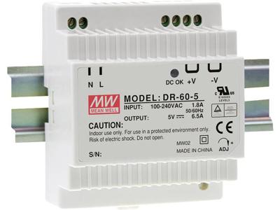 Mean Well DR-60-5 DIN-rail netvoeding 5 V/DC 6.5 A 32 W 1 x