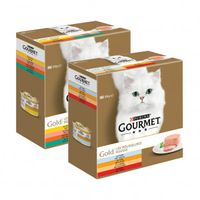 Gourmet Gold 8-Pack Mousse Combipack kattenvoer (96 x 85 g) 96 x 85 g - thumbnail