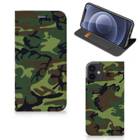 iPhone 12 Mini Hoesje met Magneet Army Dark