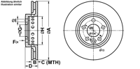 Remschijf ATE, Remschijftype: Geventileerd: , u.a. für Rover, MG - thumbnail