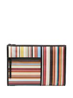 Paul Smith pochette en cuir à rayures - Multicolore