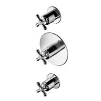 Douchekraan Hotbath Amice Inbouw Thermostatisch Rond Glans Chroom 3 Greeps