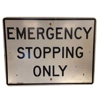 Emergency Stopping Only Metalen Straatbord - 123 x 92 cm - thumbnail