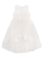 Sarah Louise robe en tulle à fleurs brodées - Blanc