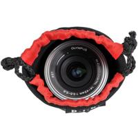 B.I.G. PS5 neopreen lens zak, 5 x 7 cm, zwart/rood