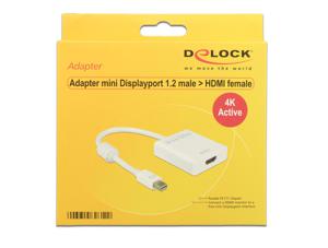 DeLOCK 62612 video kabel adapter 0,2 m Mini DisplayPort HDMI Type A (Standaard) Wit