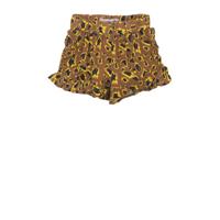 Koko Noko short met all over print camel/zwart/geel